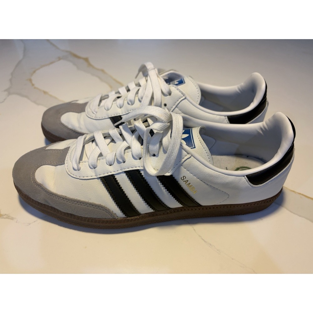 Adidas Samba Vegan White Black Gum Mens Size 10 US Retro Classic Sneakers Shoes